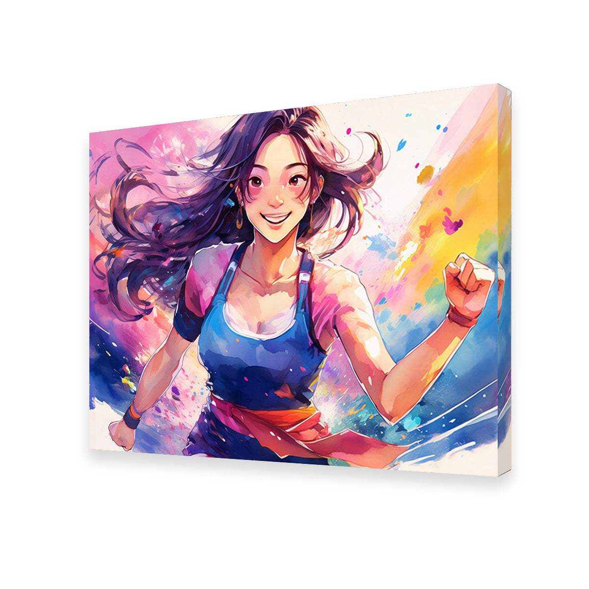 Anime Girl In Action Wall Art