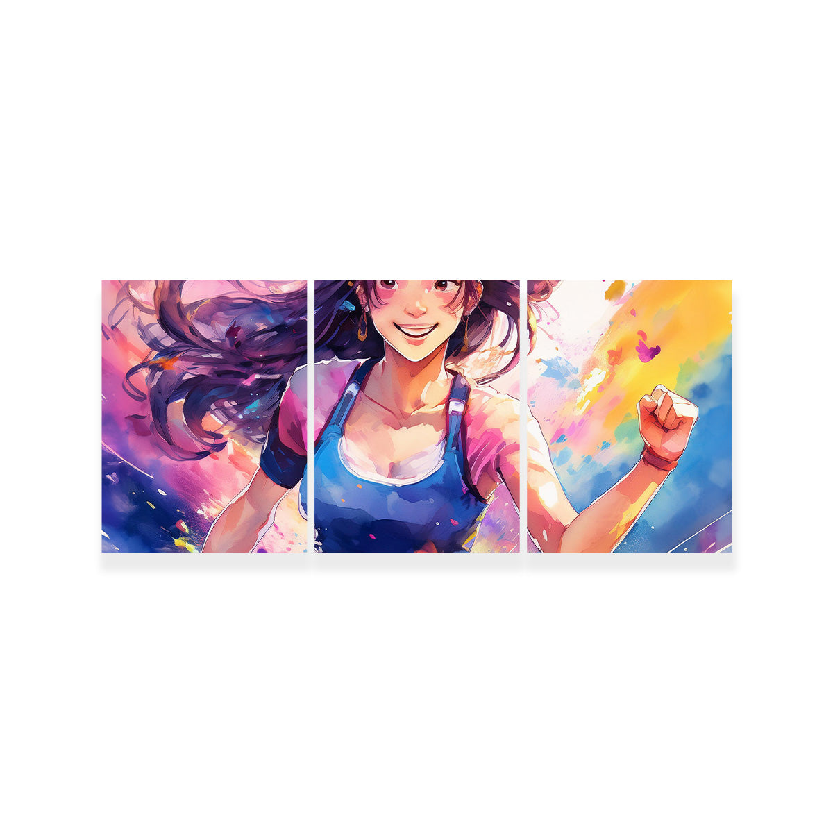 Anime Girl In Action Wall Art