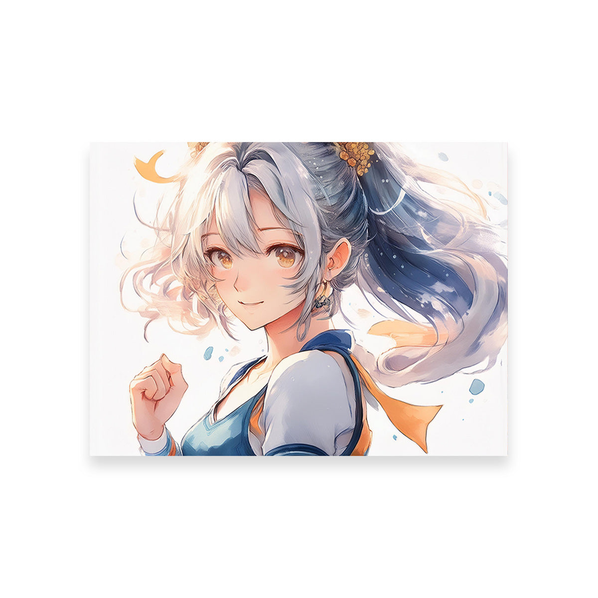 Anime Girl White Wall Art