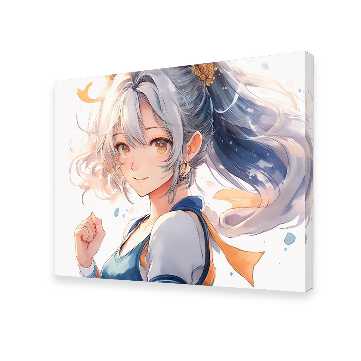 Anime Girl White Wall Art