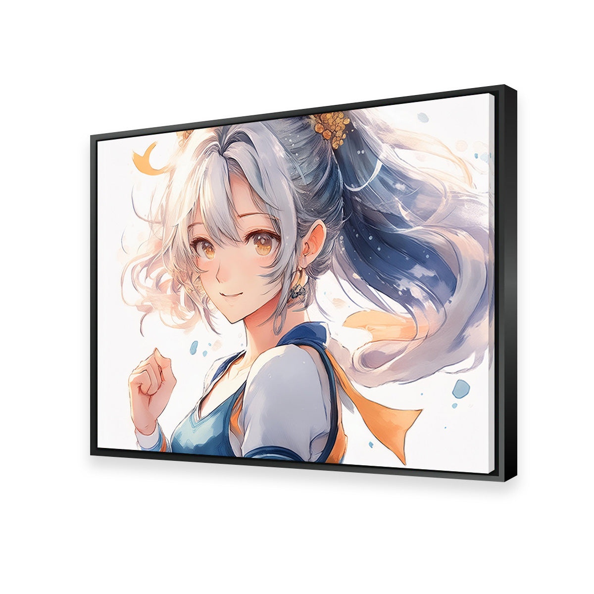 Anime Girl White Wall Art