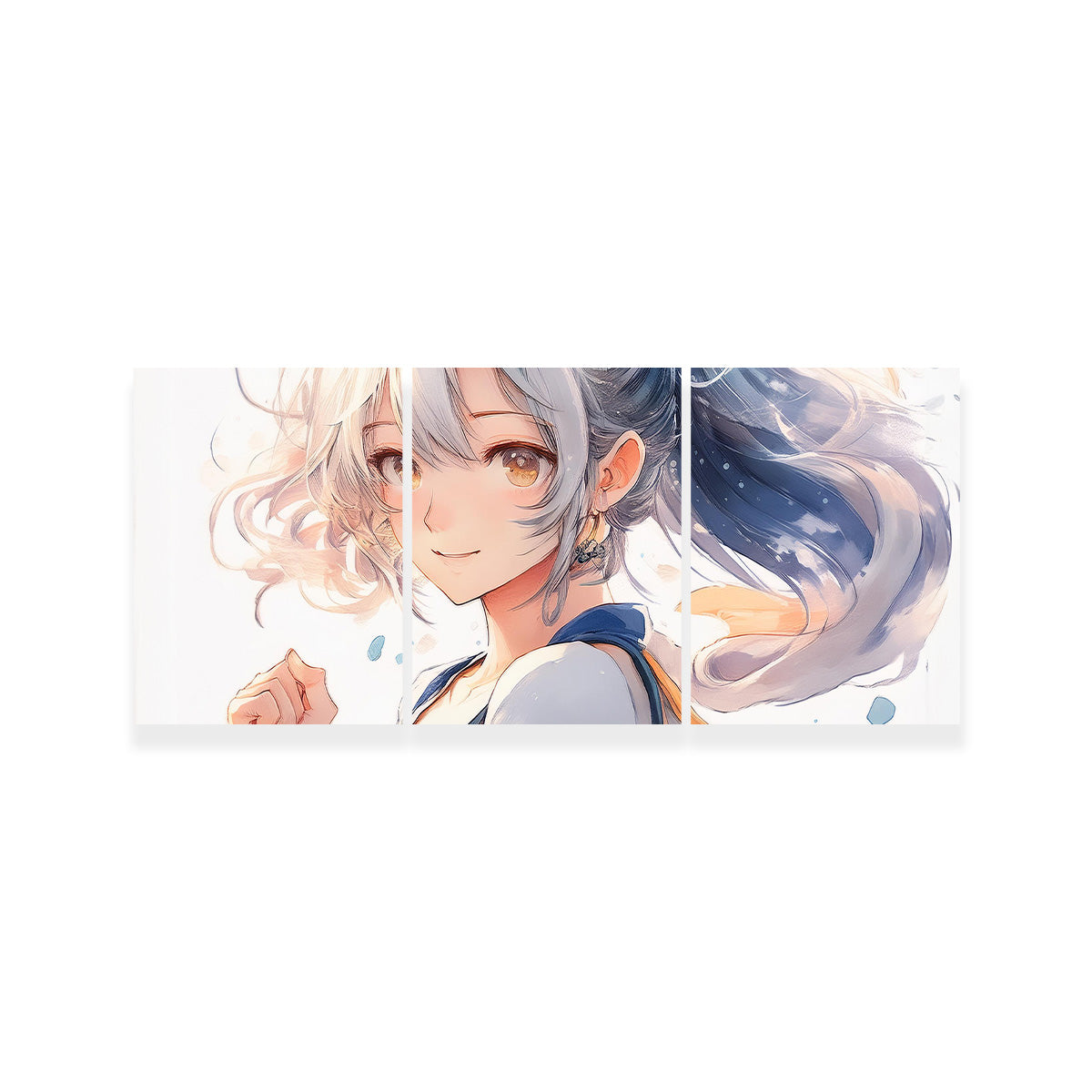 Anime Girl White Wall Art