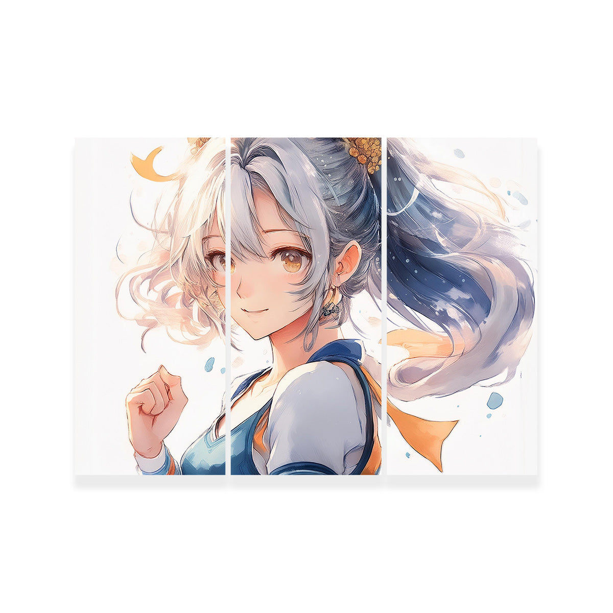 Anime Girl White Wall Art