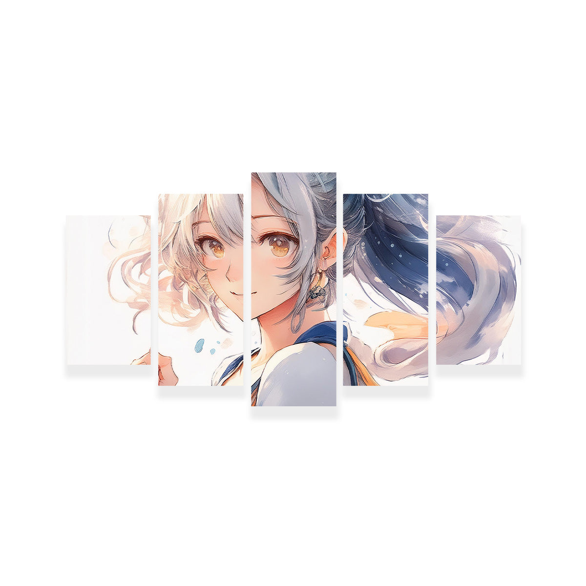 Anime Girl White Wall Art
