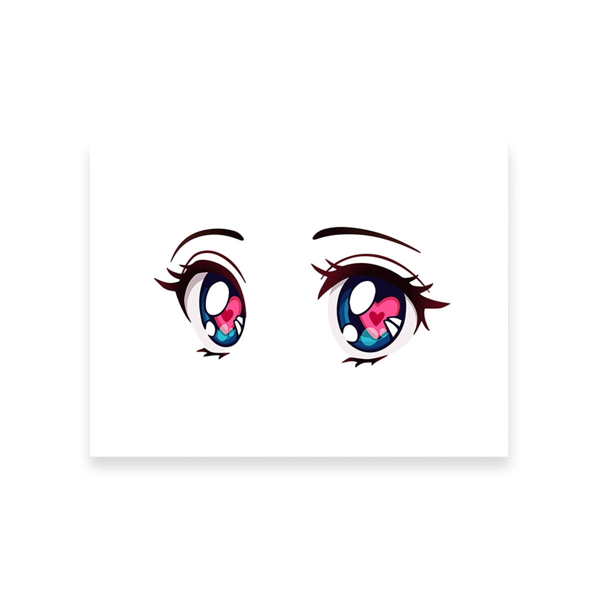 Anime Style Big Blue Eyes Wall Art