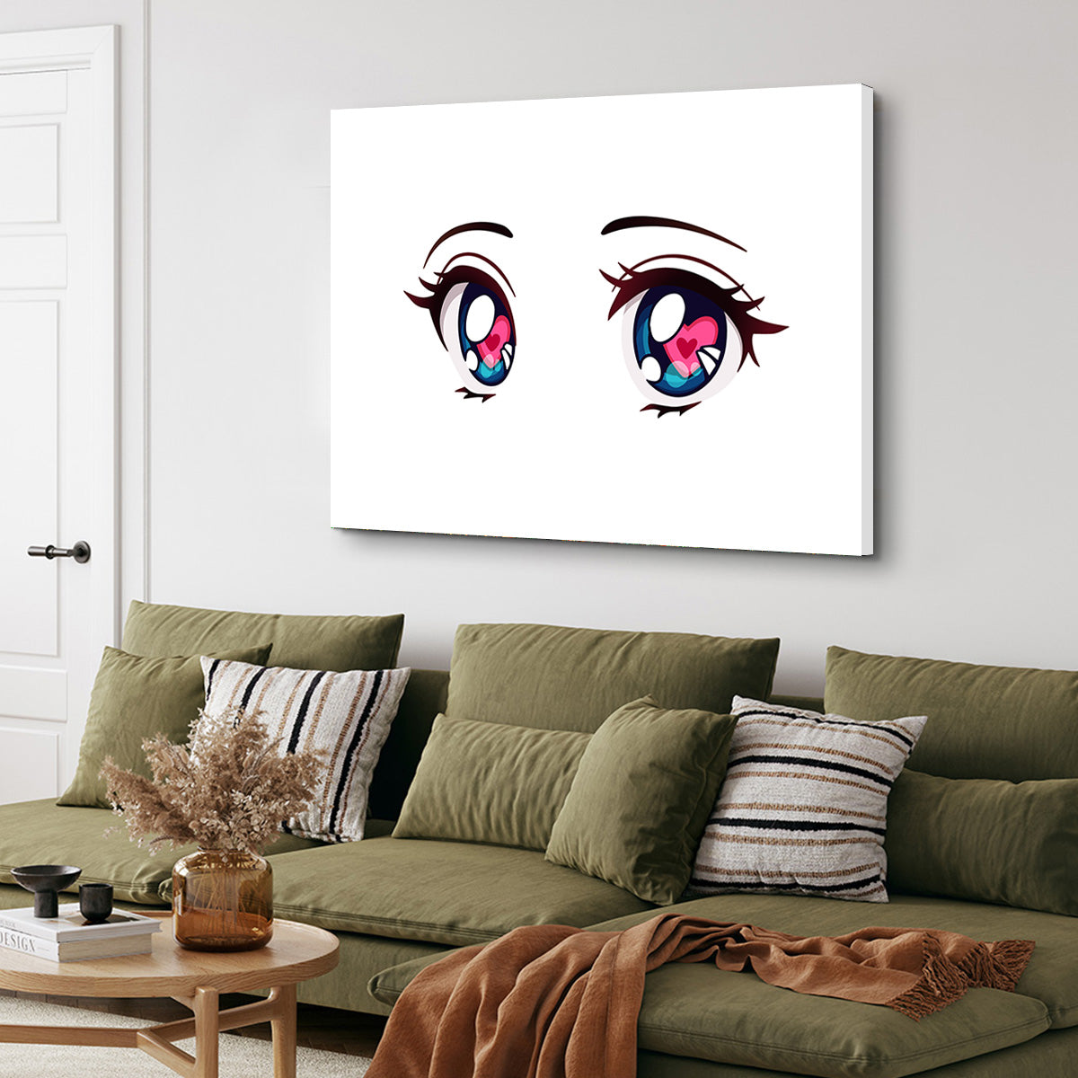 Anime Style Big Blue Eyes Wall Art