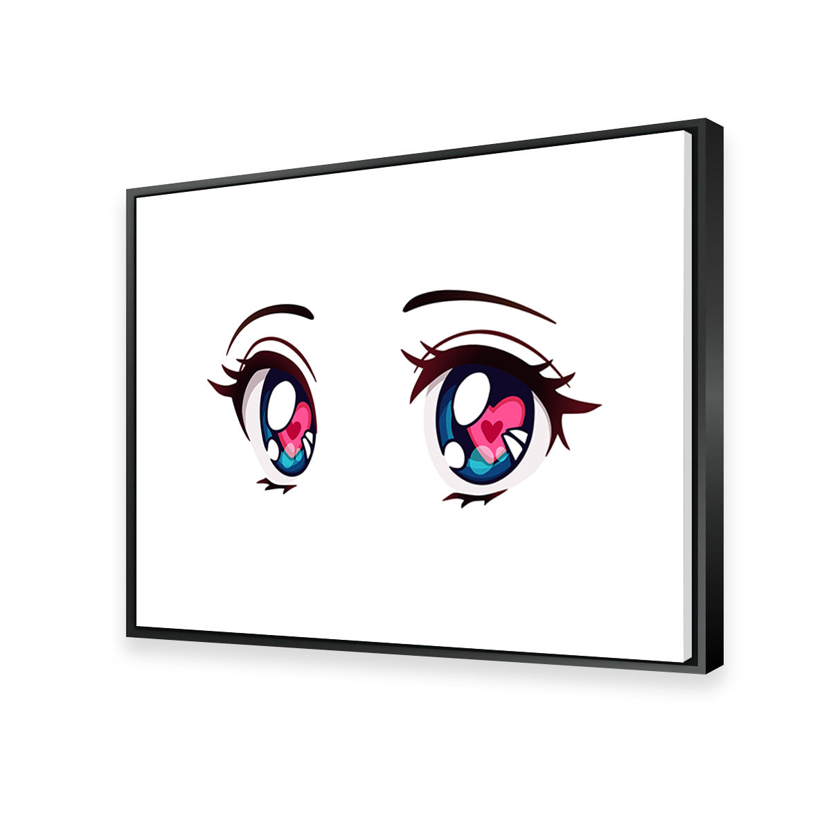 Anime Style Big Blue Eyes Wall Art