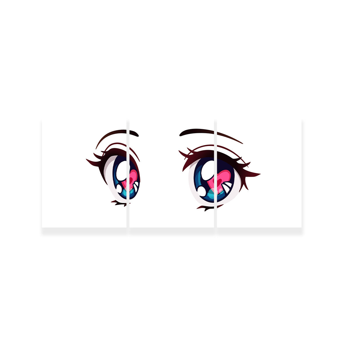 Anime Style Big Blue Eyes Wall Art