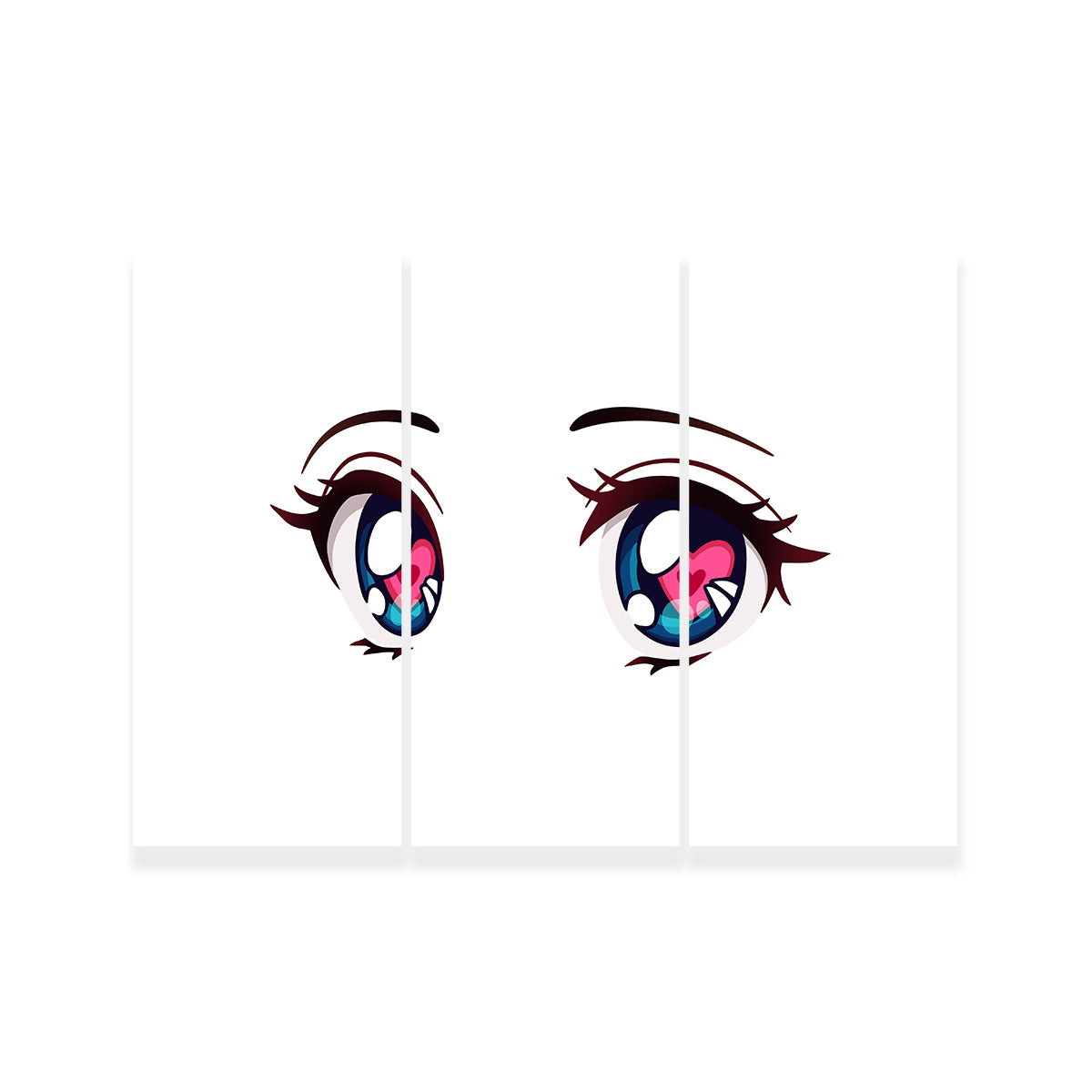 Anime Style Big Blue Eyes Wall Art