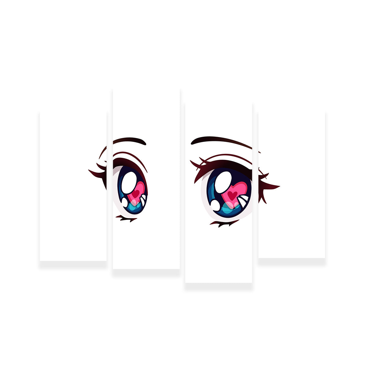 Anime Style Big Blue Eyes Wall Art