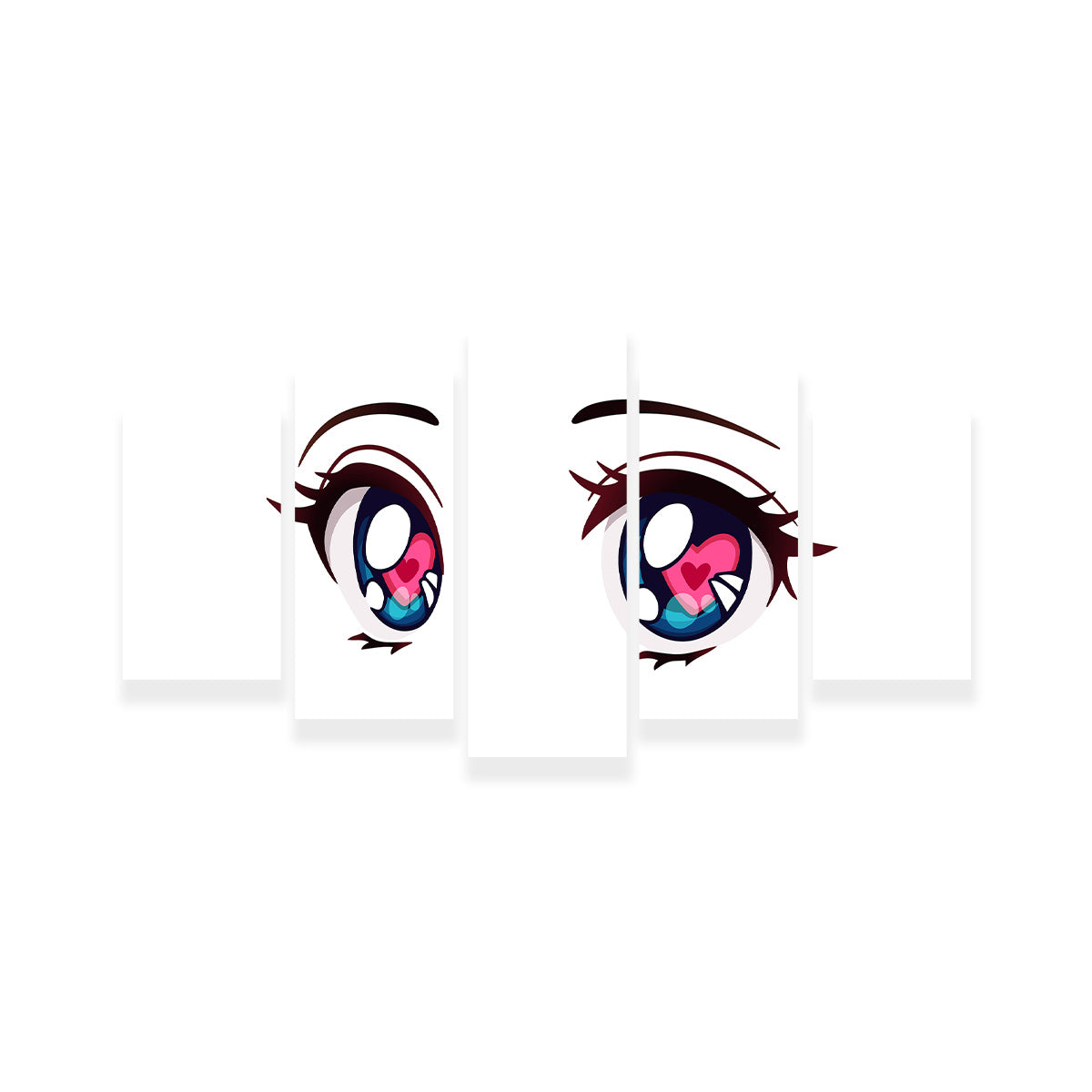 Anime Style Big Blue Eyes Wall Art