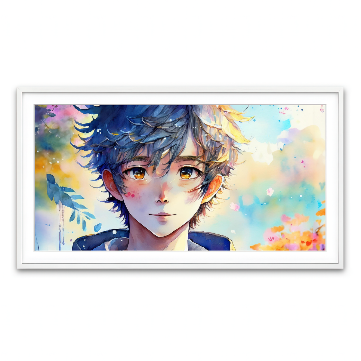 Framed Print 2x1 White