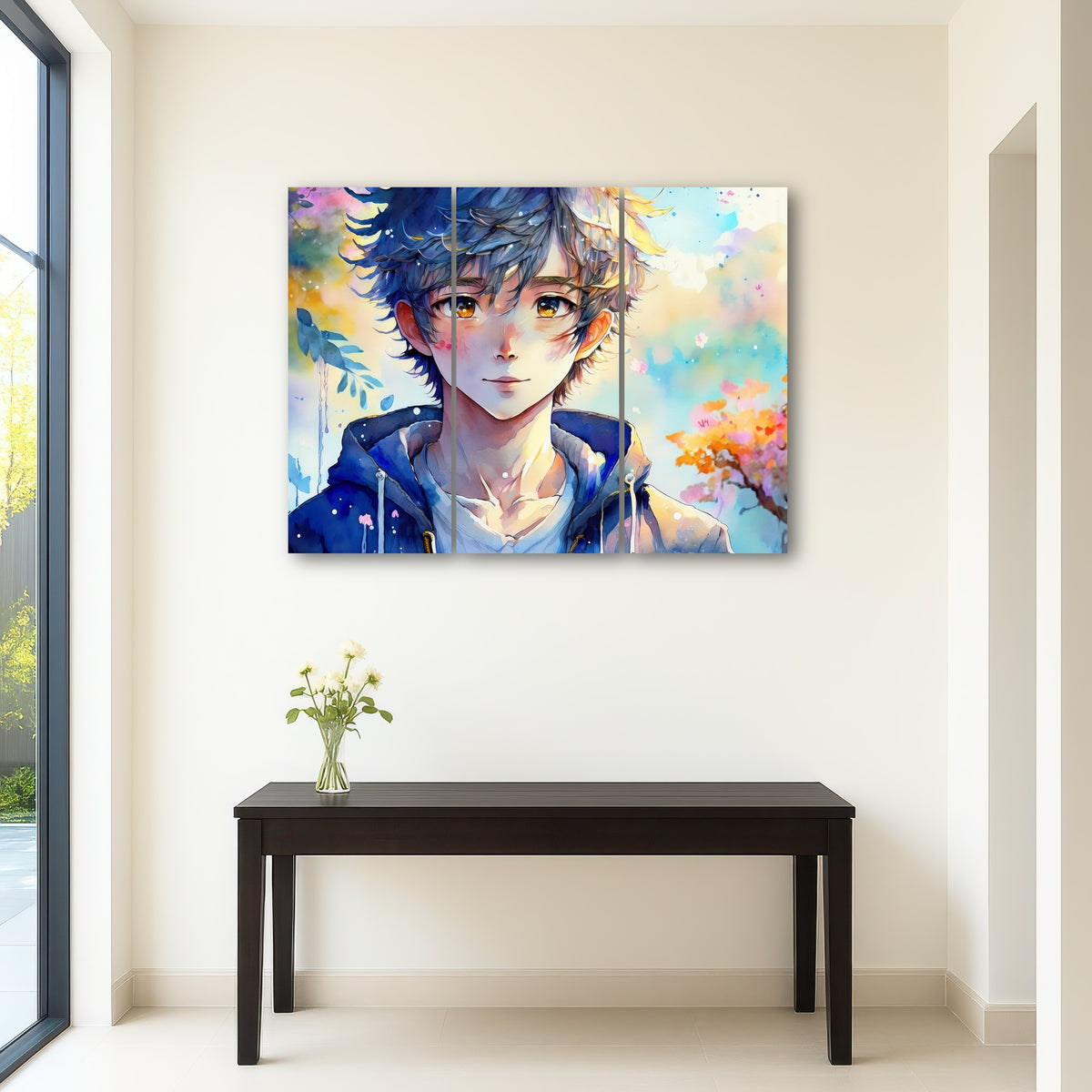 AUTO-MOCKUP ROOM | Anime Boy Watercolor