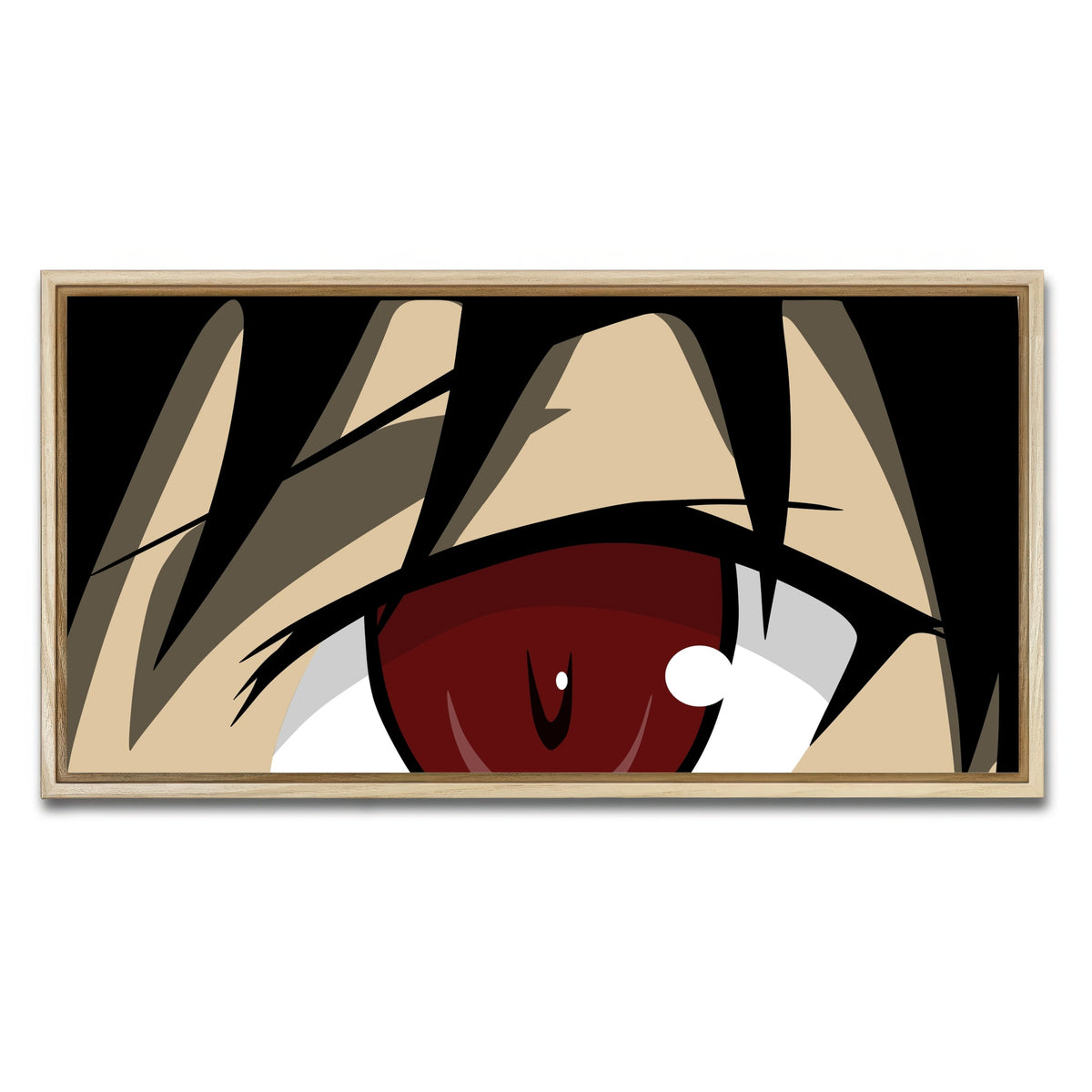 AUTO-MOCKUP WHITE | Anime Eye | 1 Piece | Natural Framed Canvas | group=2x1