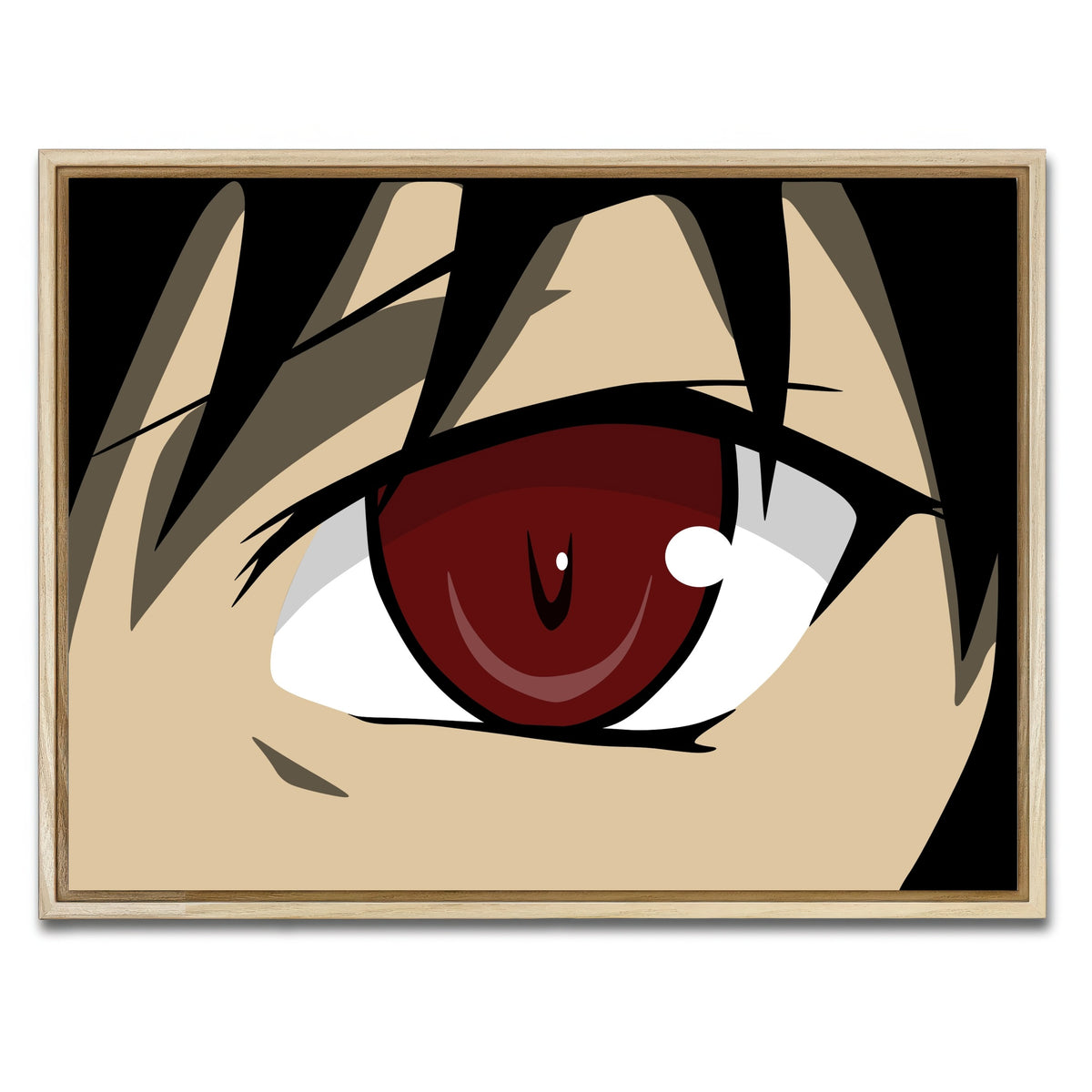 AUTO-MOCKUP WHITE | Anime Eye | 1 Piece | Natural Framed Canvas | group=4x3