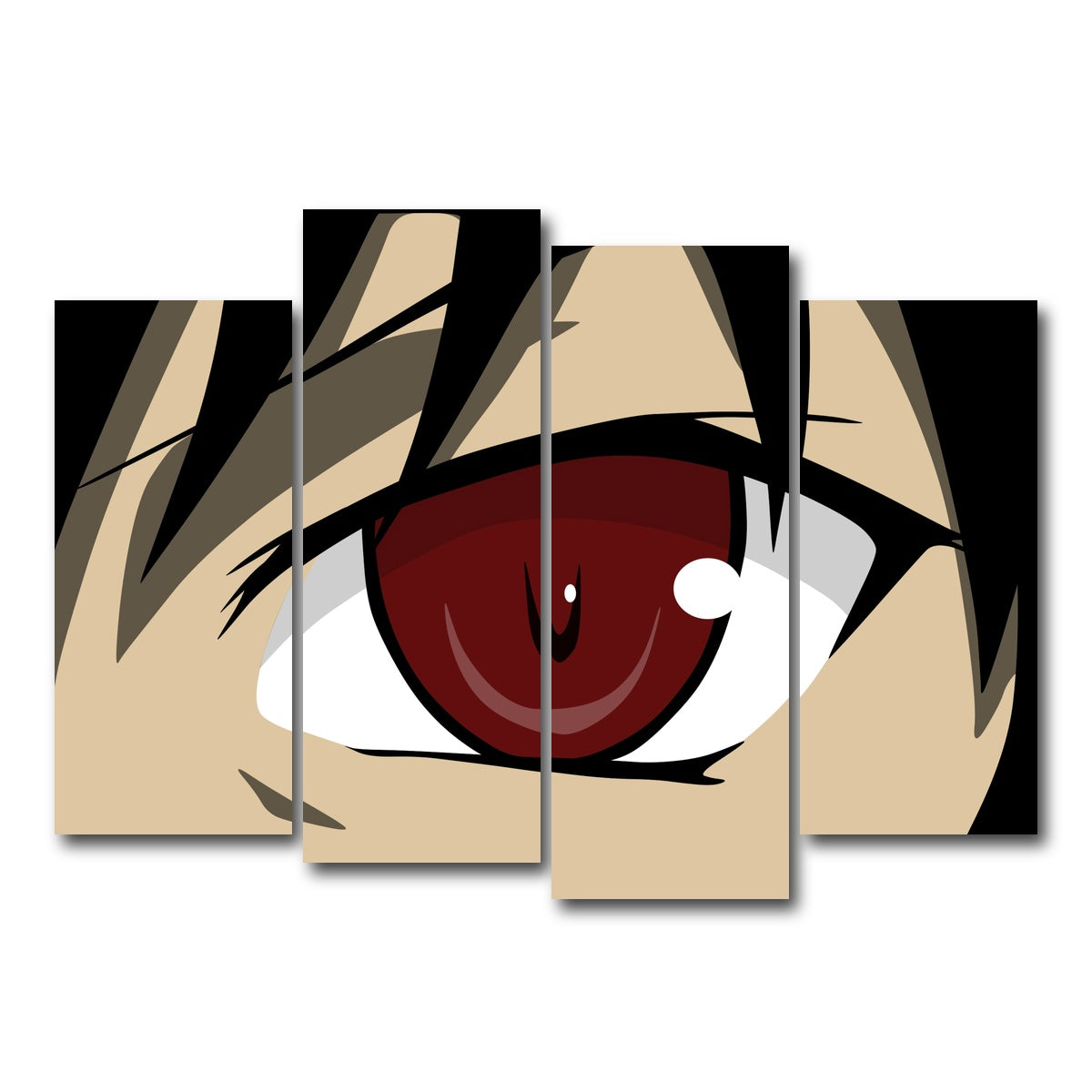 AUTO-MOCKUP WHITE | Anime Eye | 4 Piece | Gallery Wrap Canvas | group=4_normal