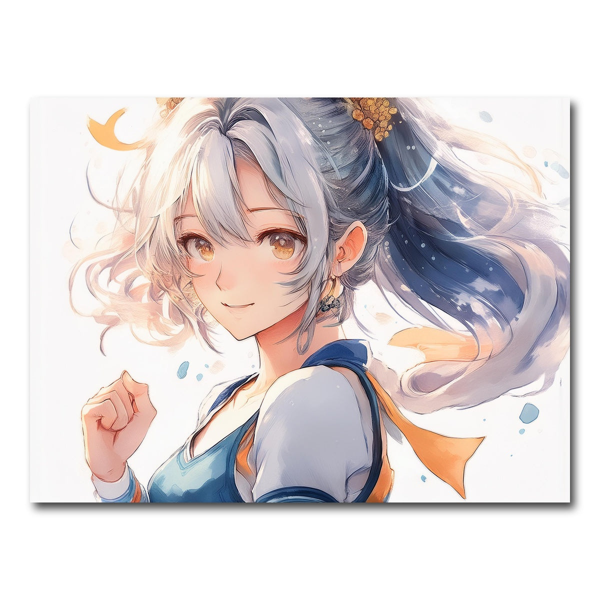 AUTO-MOCKUP WHITE | Anime Girl White | 1 Piece | Gallery Wrap Canvas | group=4x3