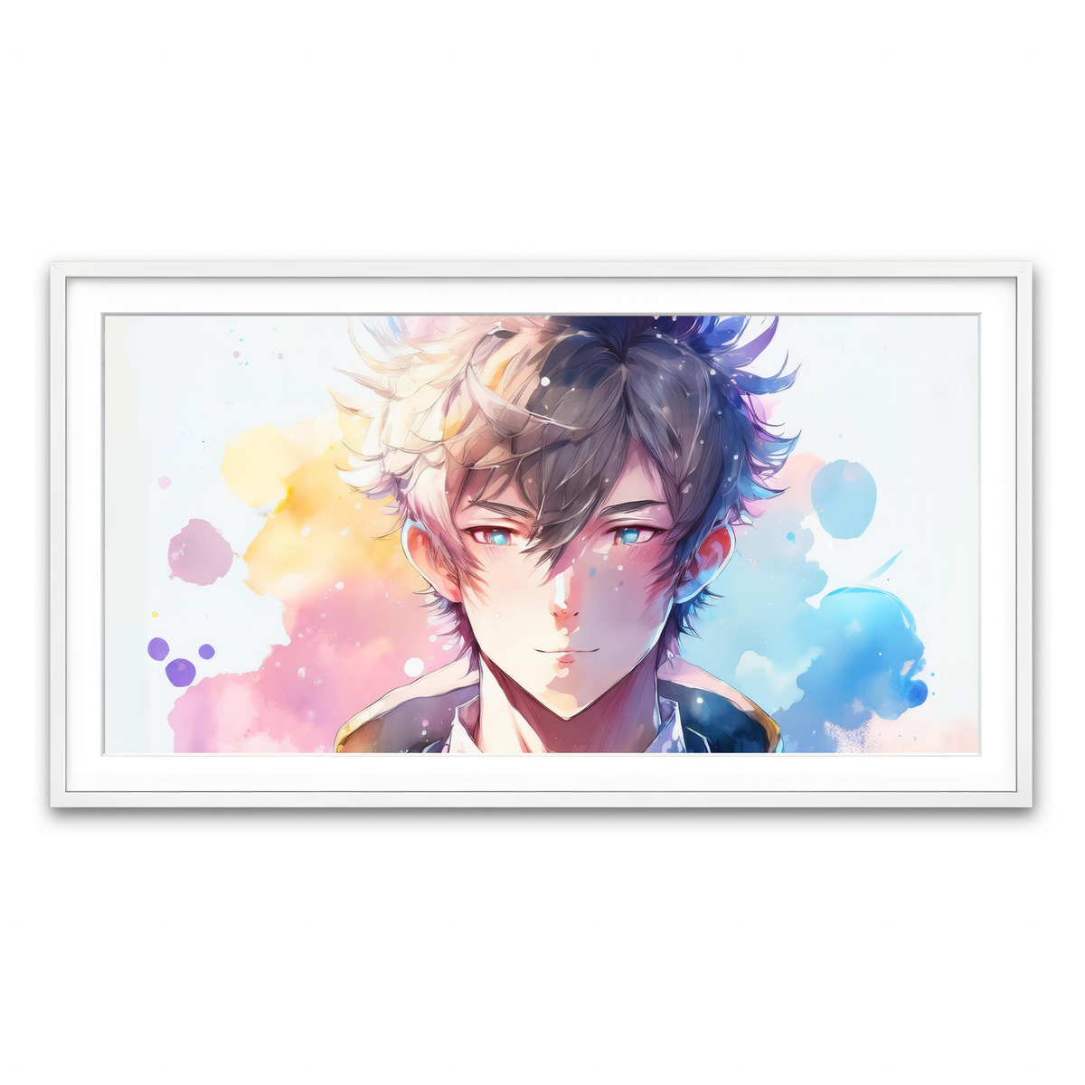 Framed Print 2x1 White