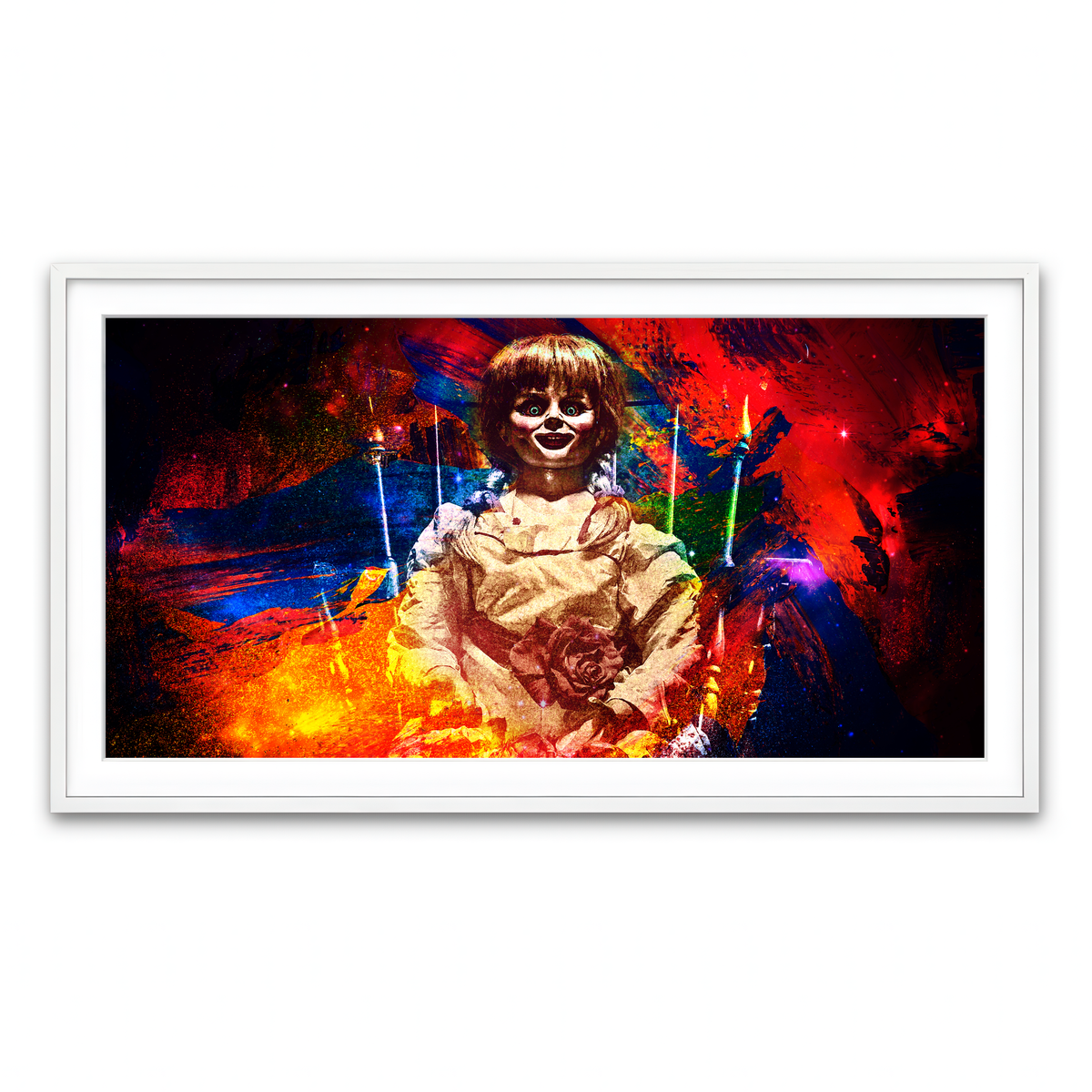 Framed Print 2x1 White