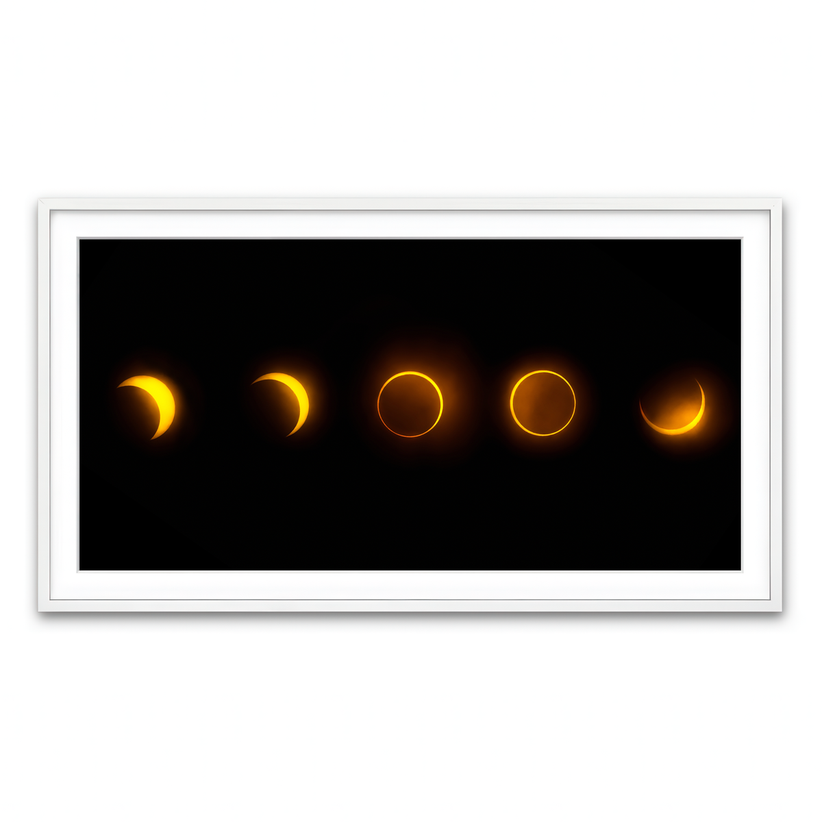 Framed Print 2x1 White