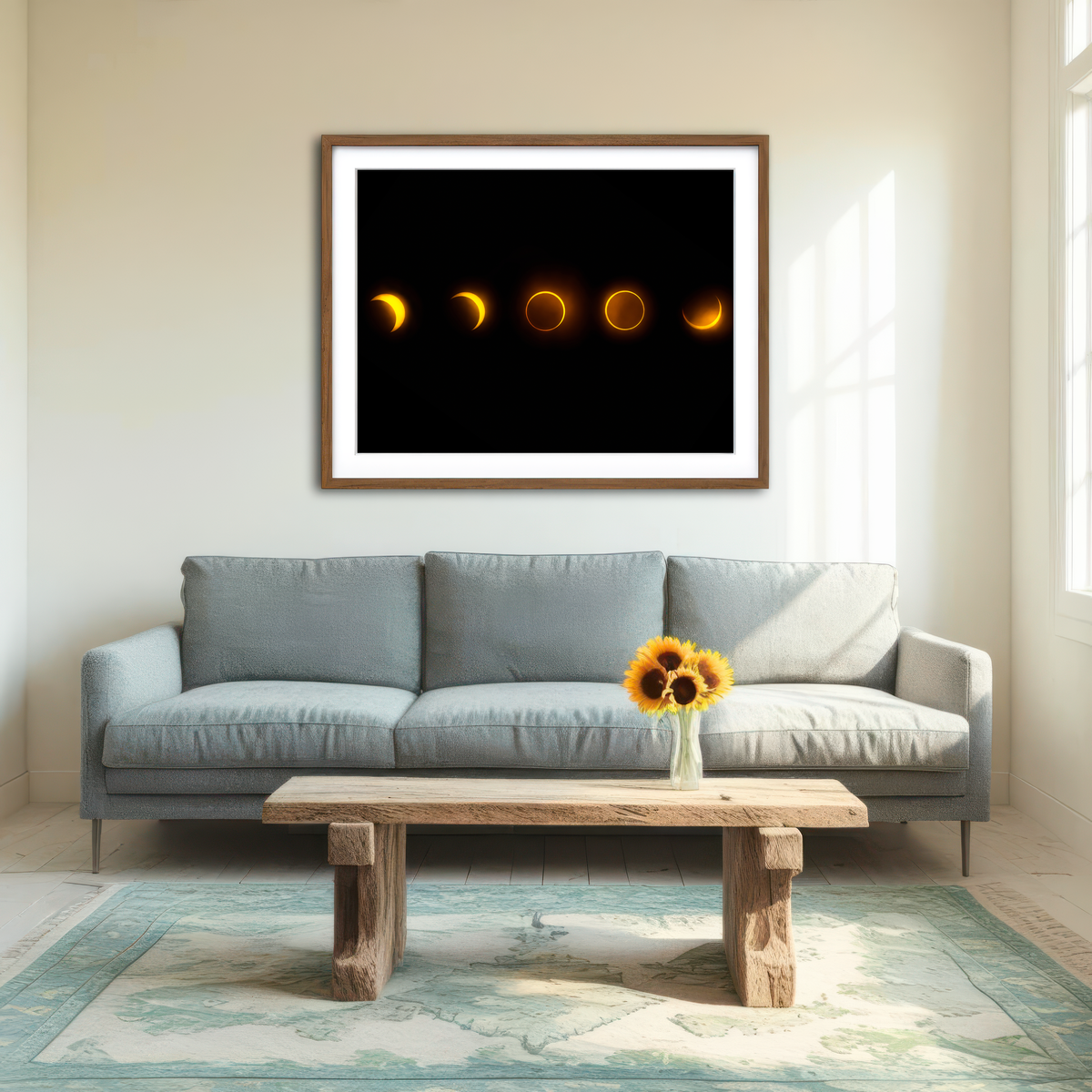 AUTO-MOCKUP ROOM | Annular Solar Eclipse - Brazil 2023 Wall Art