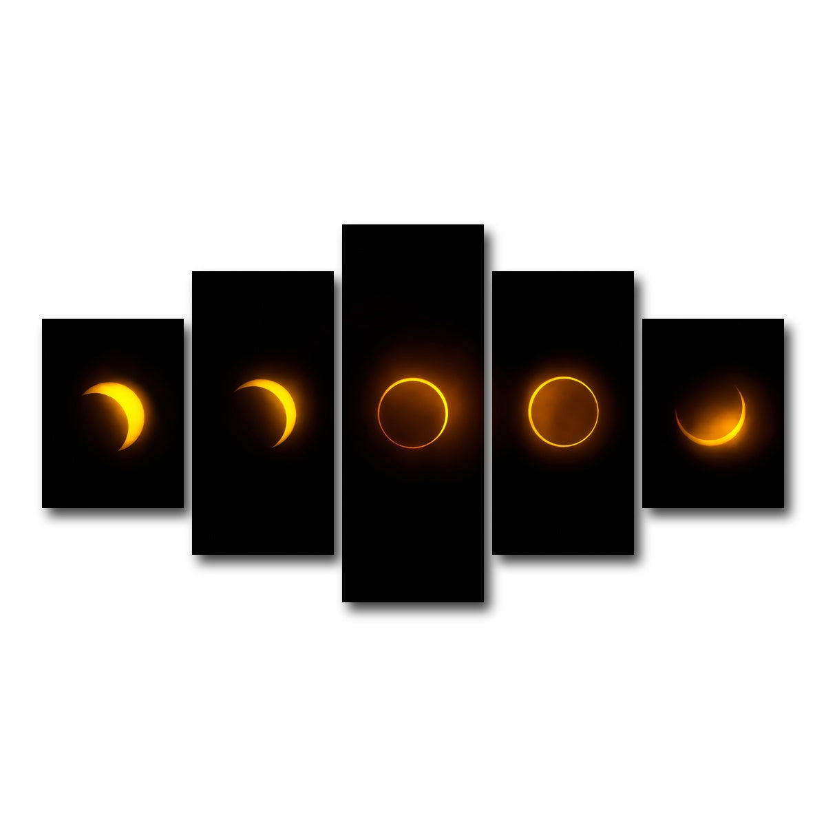 AUTO-MOCKUP WHITE | Annular Solar Eclipse - Brazil 2023 | 5 Piece | Gallery Wrap Canvas | group=5_short
