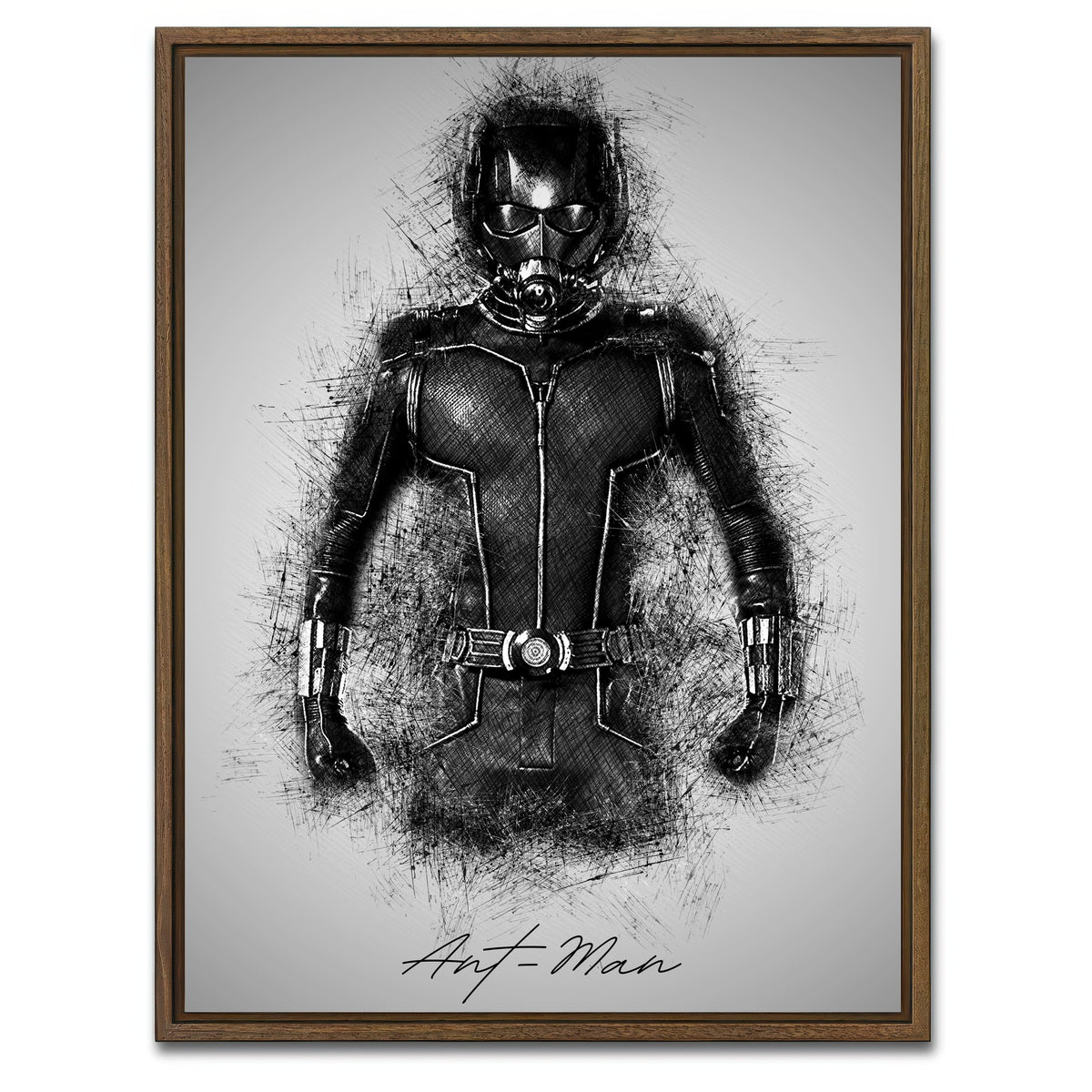 AUTO-MOCKUP WHITE | Ant Man | 1 Piece | Walnut Framed Canvas | group=3x4