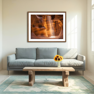 AUTO-MOCKUP ROOM | Antelope Canyon Gorgeous Lightbeam Wall Art