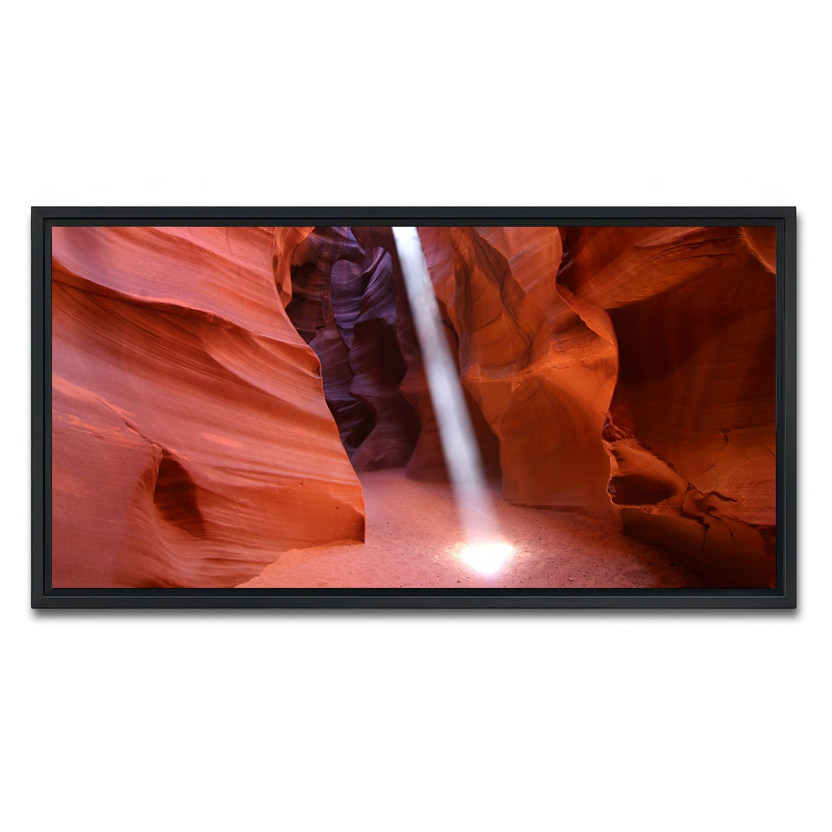 AUTO-MOCKUP WHITE | Antelope Canyon Light Beam | 1 Piece | Black Framed Canvas | group=2x1