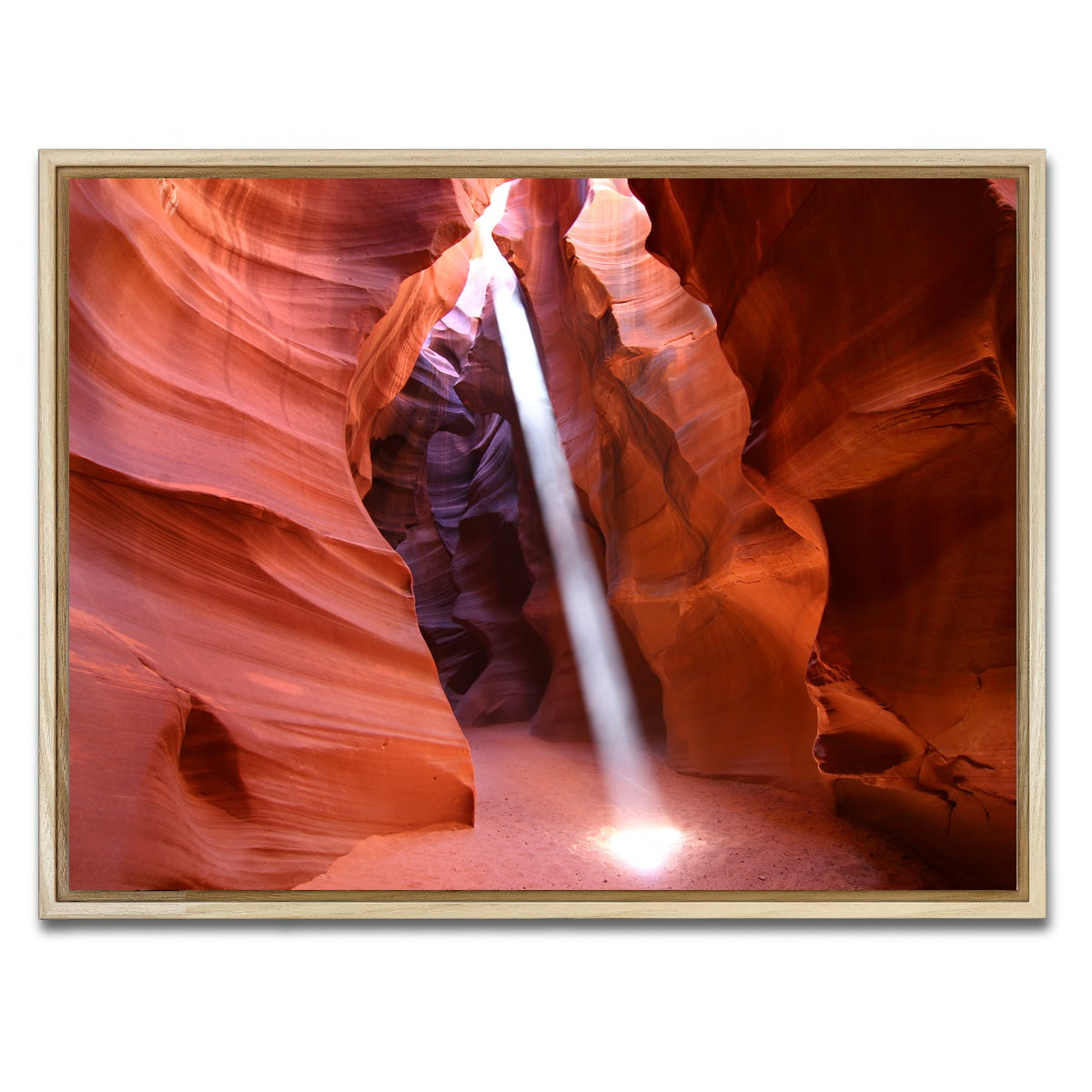 AUTO-MOCKUP WHITE | Antelope Canyon Light Beam | 1 Piece | Natural Framed Canvas | group=4x3