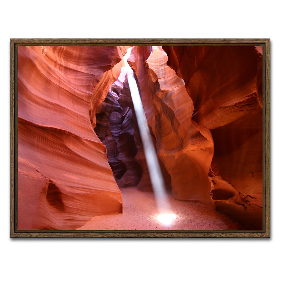AUTO-MOCKUP WHITE | Antelope Canyon Light Beam | 1 Piece | Walnut Framed Canvas | group=4x3