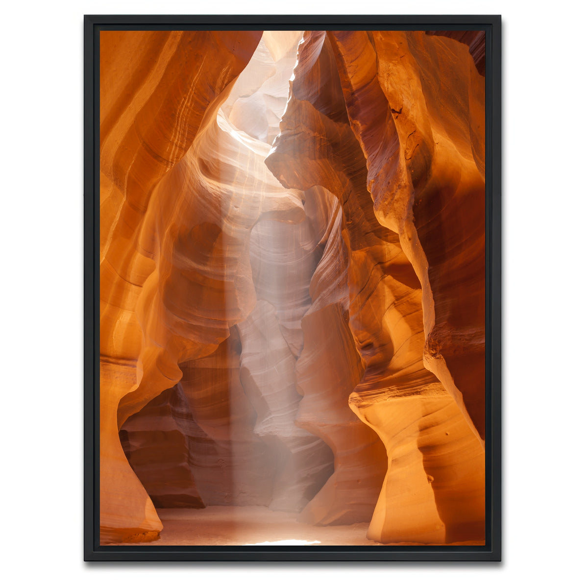 AUTO-MOCKUP WHITE | Antelope Canyoun Unique Lightbeam | 1 Piece | Black Framed Canvas | group=3x4