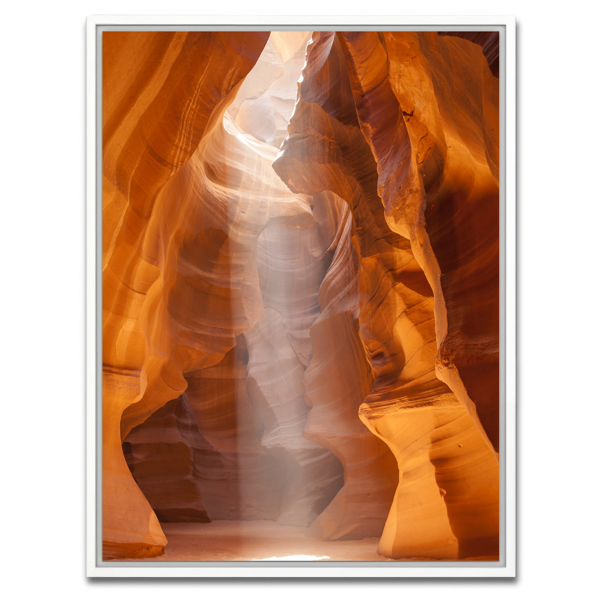 AUTO-MOCKUP WHITE | Antelope Canyoun Unique Lightbeam | 1 Piece | White Framed Canvas | group=3x4