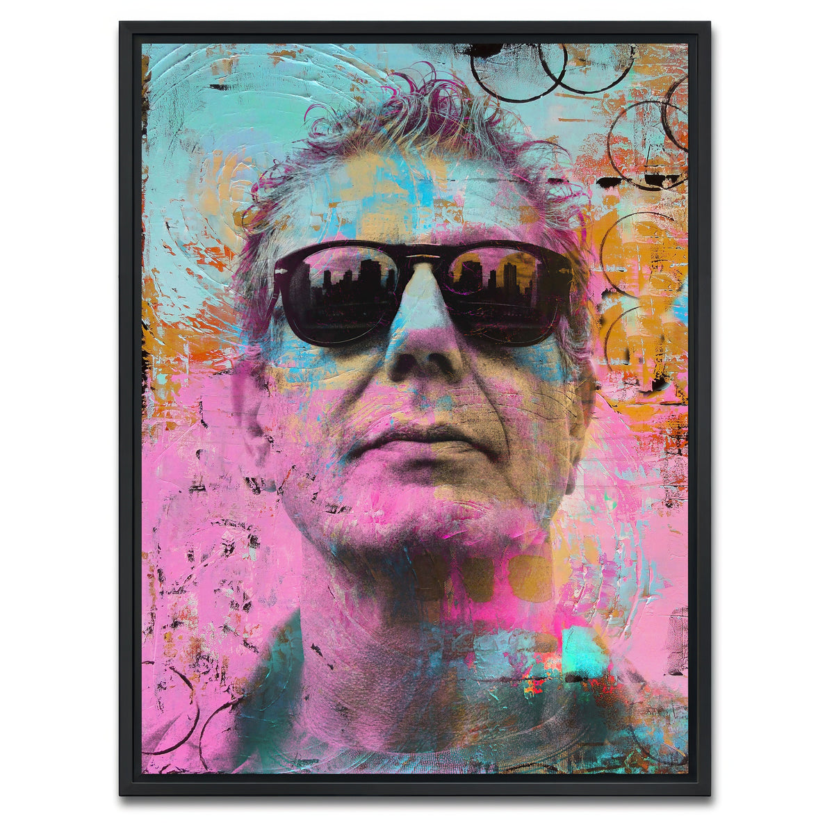 AUTO-MOCKUP WHITE | Anthony Bourdain | 1 Piece | Black Framed Canvas | group=3x4