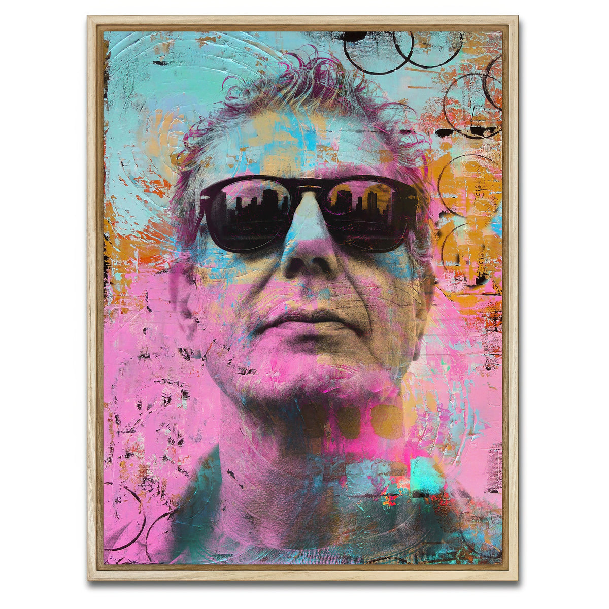 AUTO-MOCKUP WHITE | Anthony Bourdain | 1 Piece | Natural Framed Canvas | group=3x4