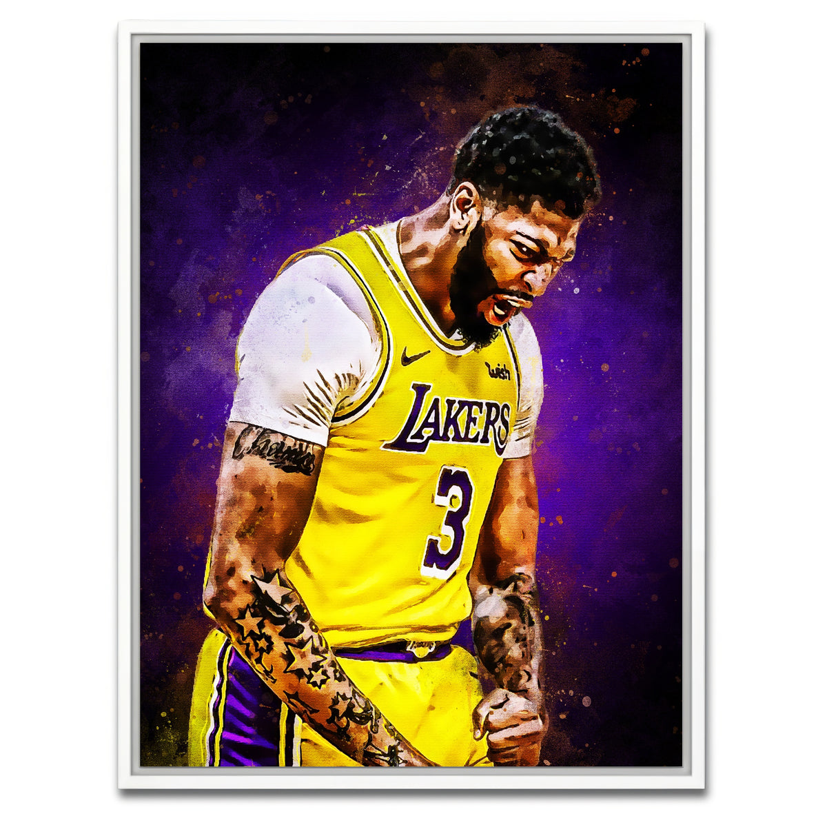 AUTO-MOCKUP WHITE | Anthony Davis Painting | 1 Piece | White Framed Canvas | group=3x4