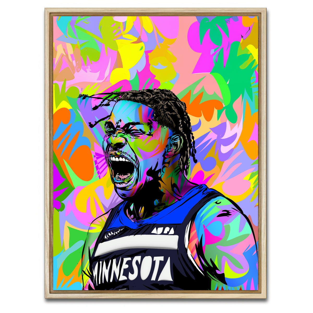 AUTO-MOCKUP WHITE | Anthony Edwards | 1 Piece | Natural Framed Canvas | group=3x4