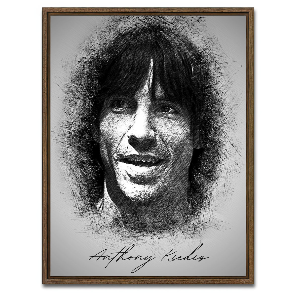 AUTO-MOCKUP WHITE | Anthony Kiedis | 1 Piece | Walnut Framed Canvas | group=3x4