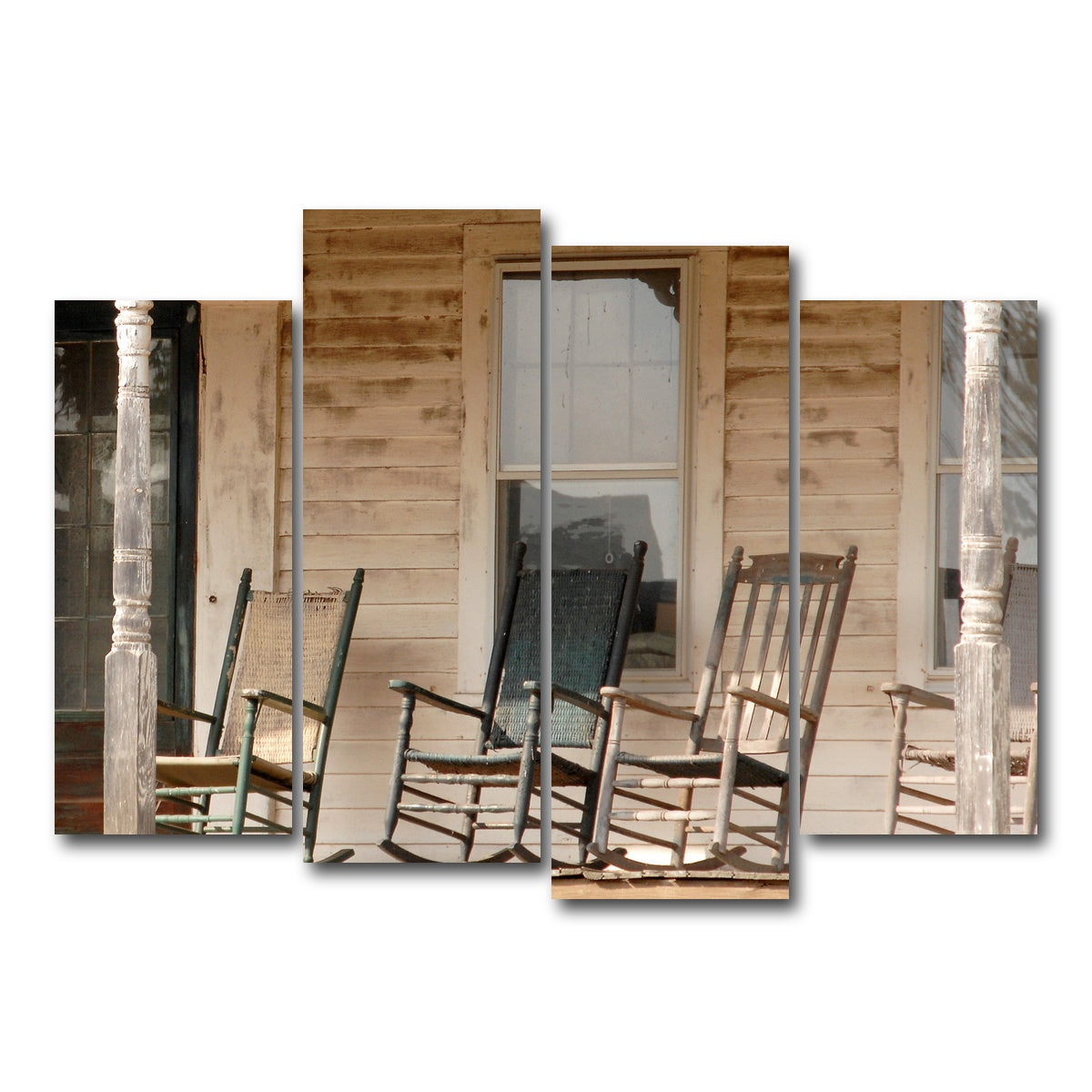 AUTO-MOCKUP WHITE | Antique Rocking Chairs in Rural Connecticut | 4 Piece | Gallery Wrap Canvas | group=4_normal