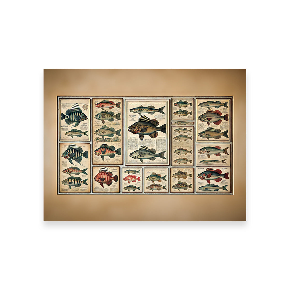 Antique fish illustrations Wall Art
