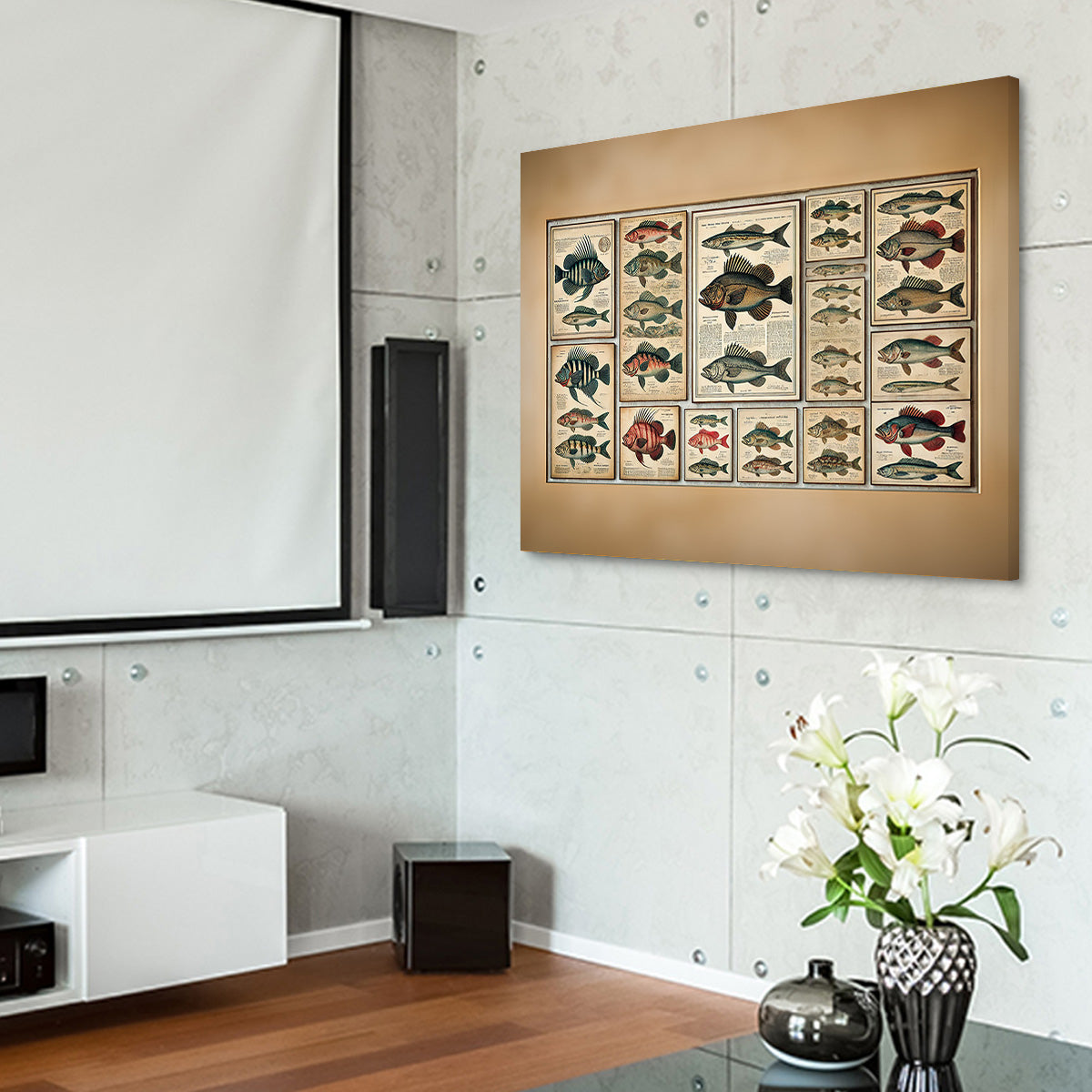 Antique fish illustrations Wall Art