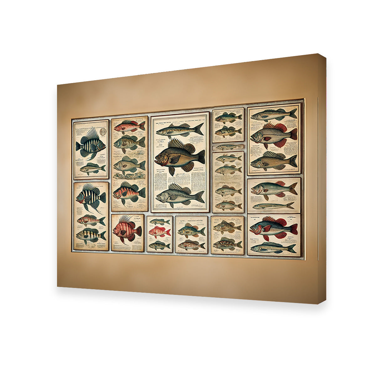 Antique fish illustrations Wall Art
