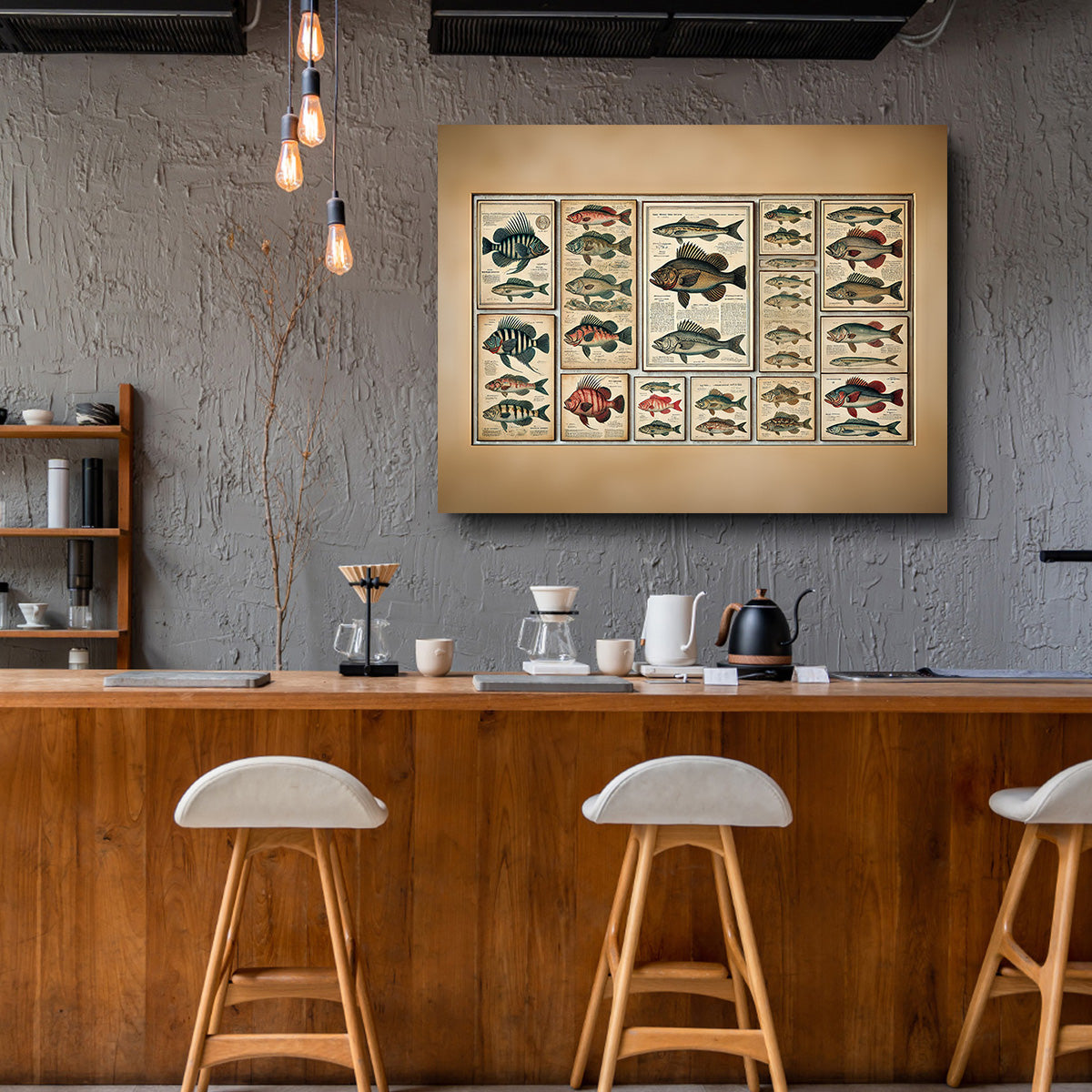 Antique fish illustrations Wall Art