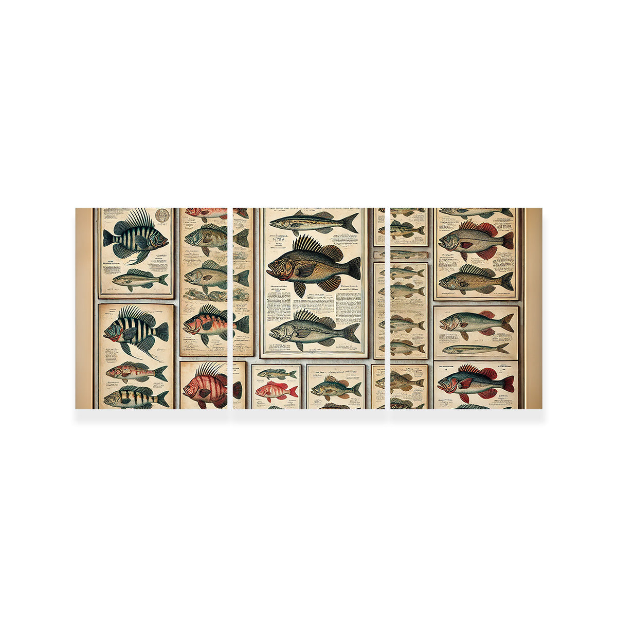 Antique fish illustrations Wall Art