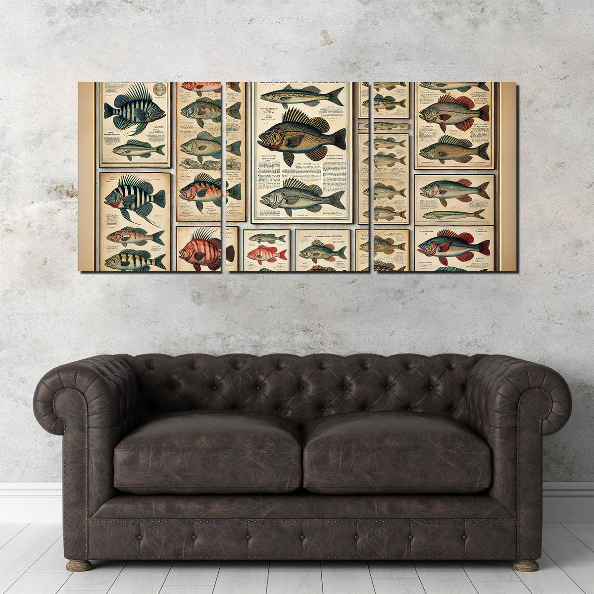 Antique fish illustrations Wall Art