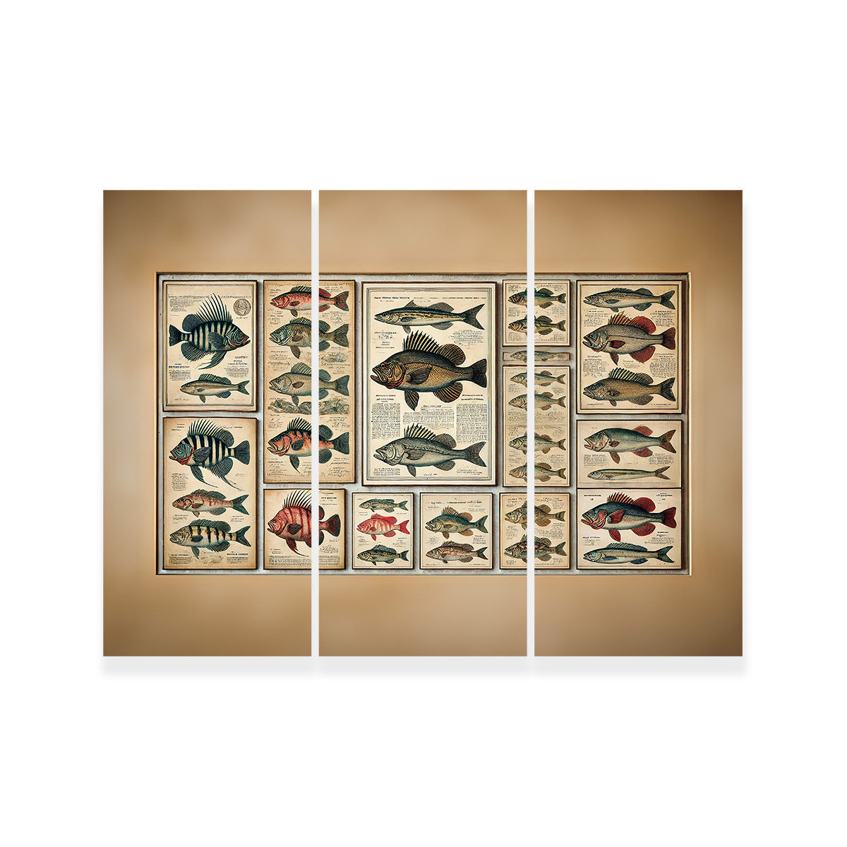 Antique fish illustrations Wall Art