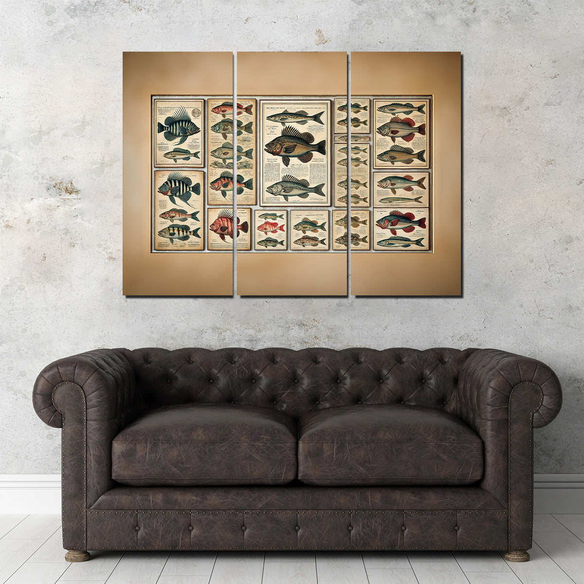 Antique fish illustrations Wall Art