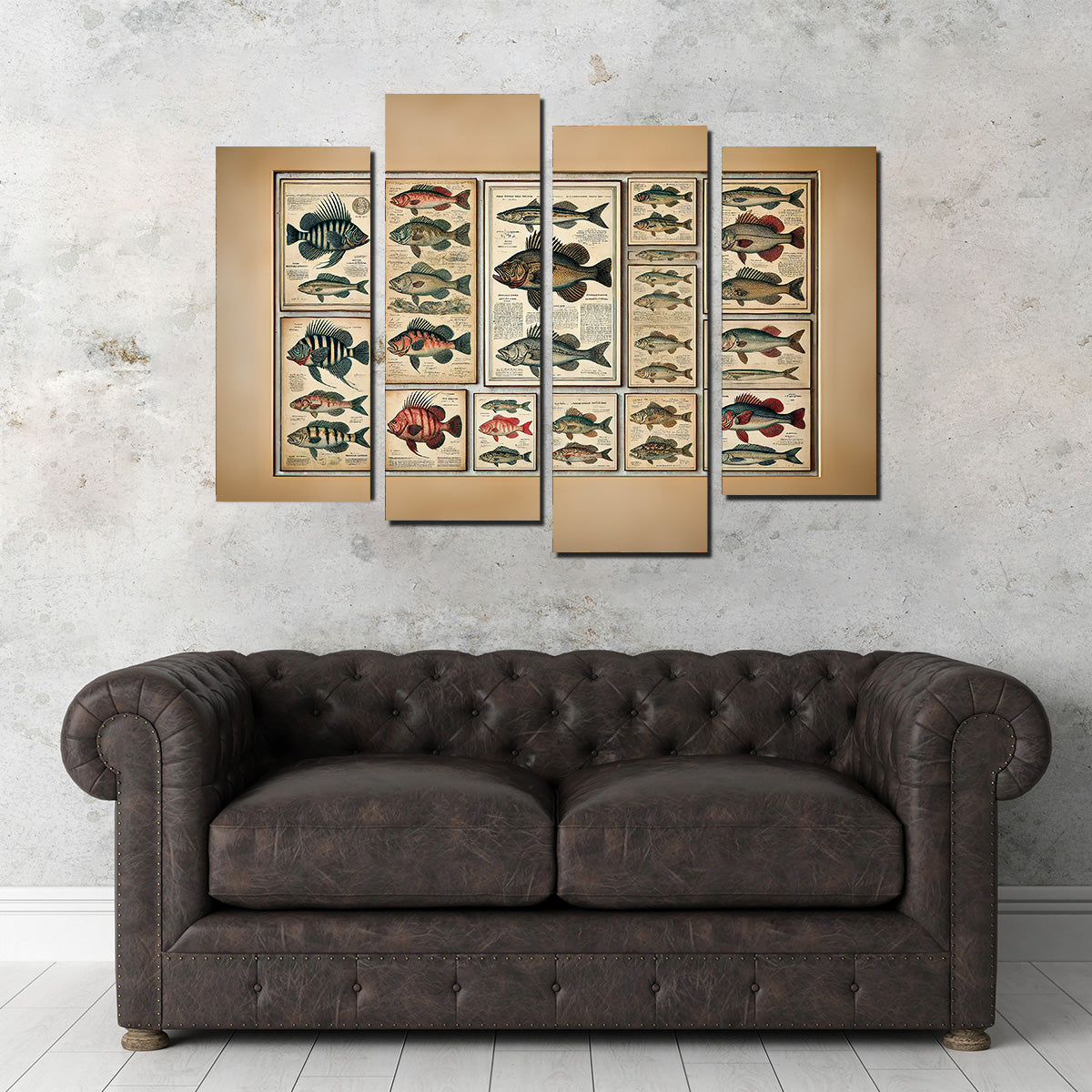 Antique fish illustrations Wall Art