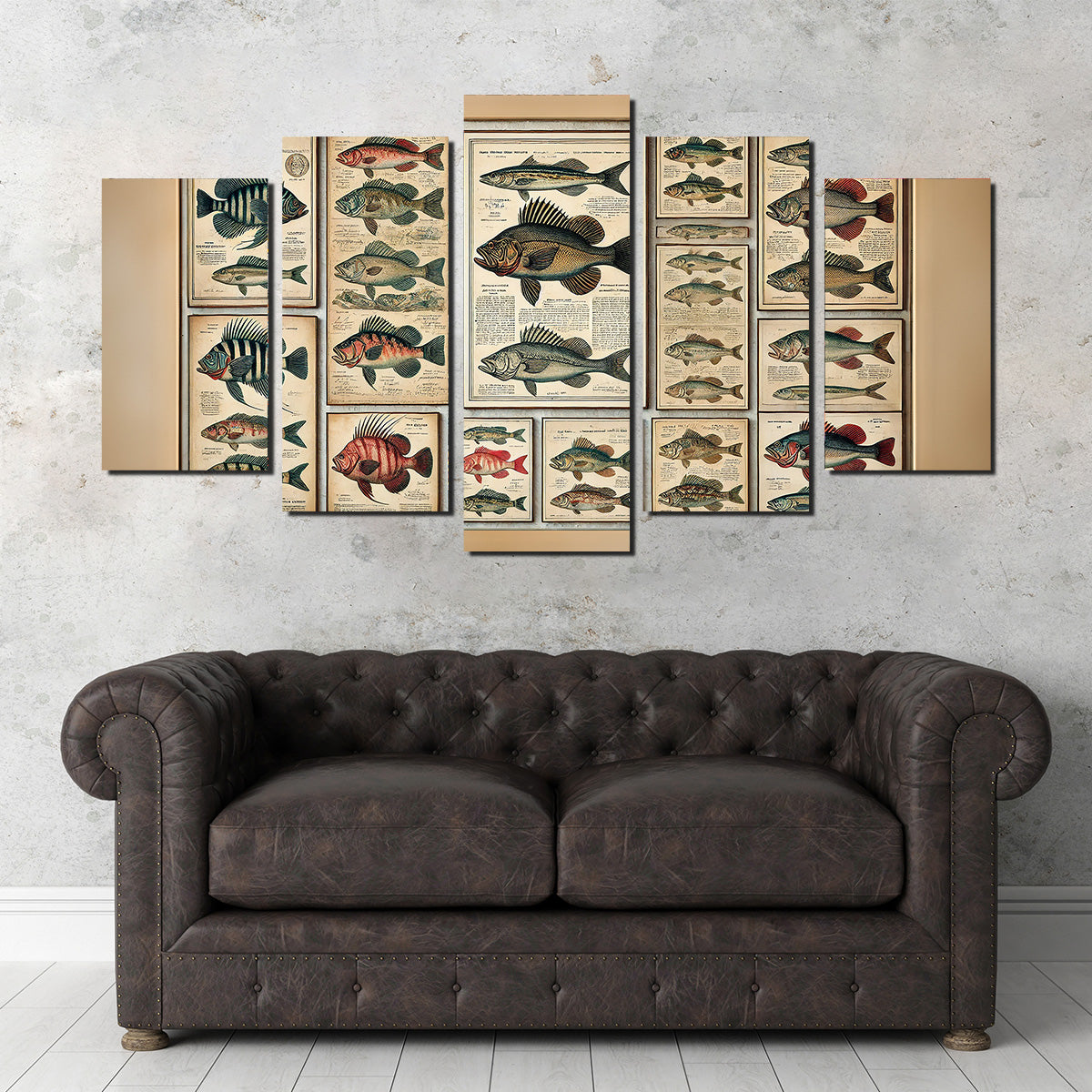 Antique fish illustrations Wall Art