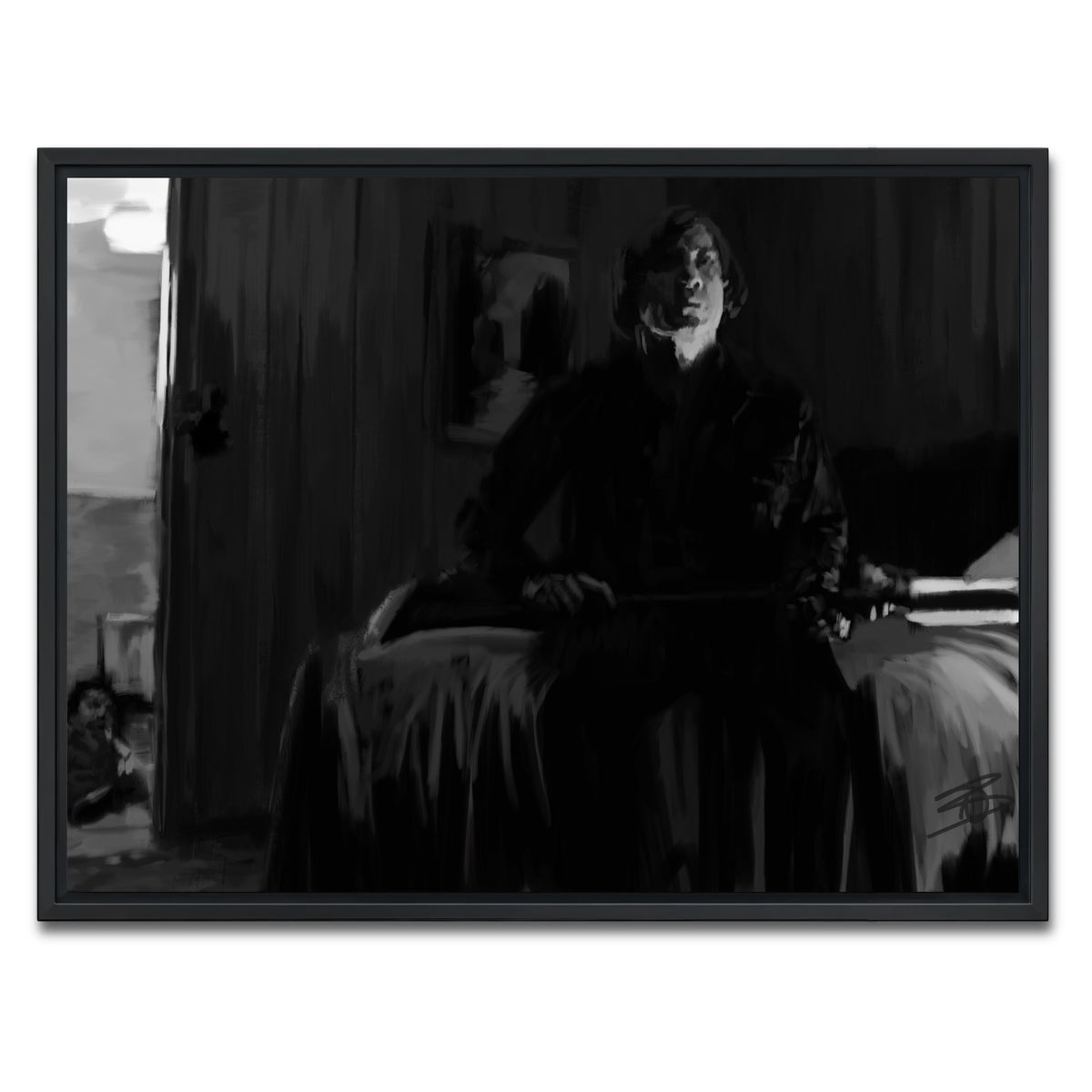 AUTO-MOCKUP WHITE | Anton Chigurh | 1 Piece | Black Framed Canvas | group=4x3